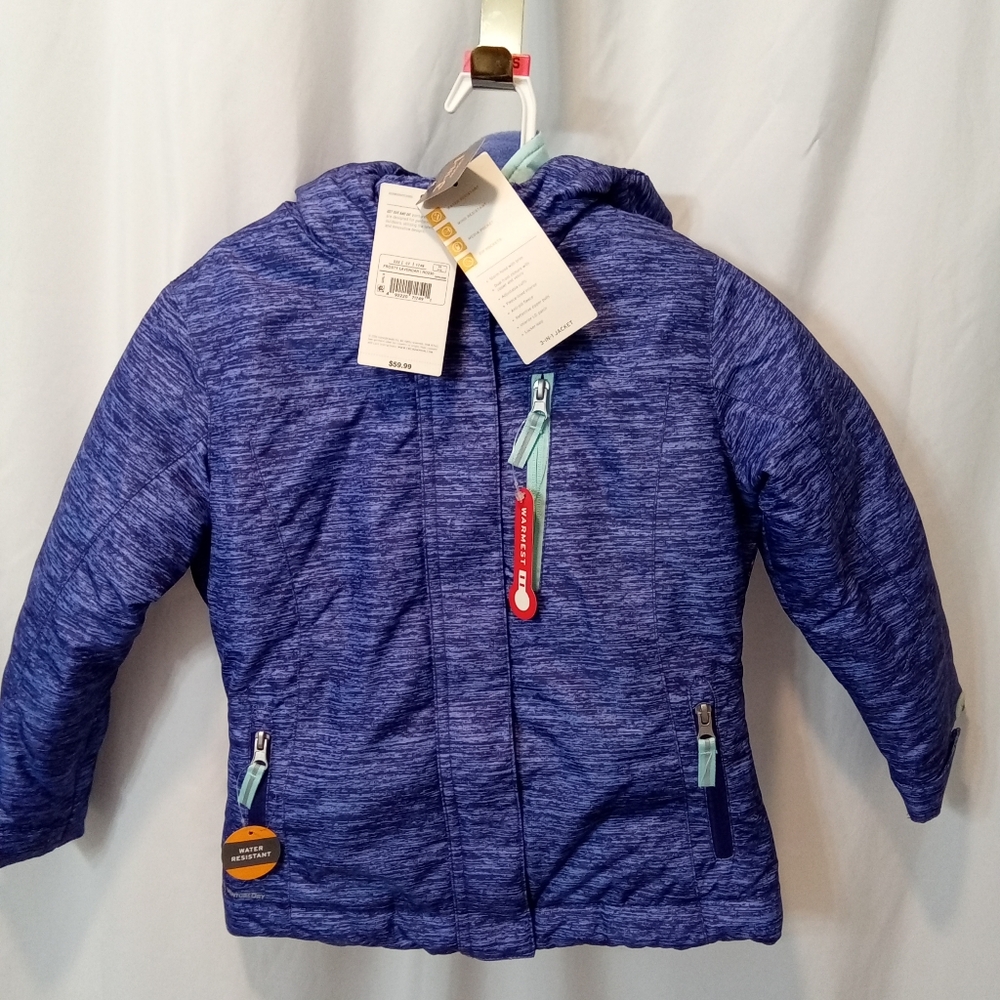 NWT Kids Waterproof 3-in-1 Hooded Coat Jacket Warm Winter Snow Ski Rain Wind Uni